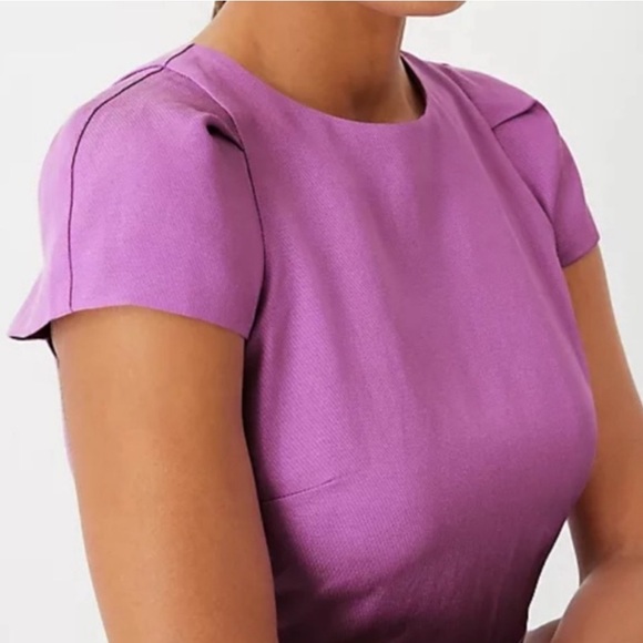 NWT Ann Taylor Petite Cap Sleeve Sheath Dress in beautiful lilac 8P - Picture 5 of 7